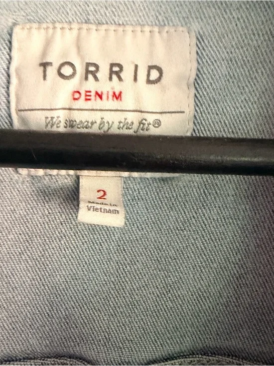 torrid Light Blue Washed Denim Jean Jacket - Picture 5 of 5